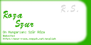 roza szur business card