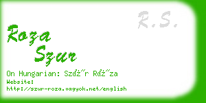 roza szur business card